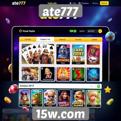 Interface do site ate777 é intuitiva e fácil de navegar